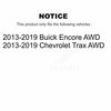 Kugel Front Rear Wheel Bearing Kit For 2013-2019 Buick Encore Chevrolet Trax AWD K70-101723